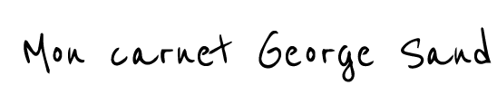 Mon carnet George Sand logo